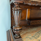 Sideboard Antique French Style Walnut Marble Display Cabinet Cupboard LOT 3576