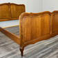Bed Vintage French Louis XVI Double Bed Frame Oak Carved Headboard LOT 3659