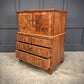 Vintage Walnut Drinks Cocktail Cabinet On Chest