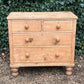 Vintage 19th Century Victorian Pine Chest Of Drawers