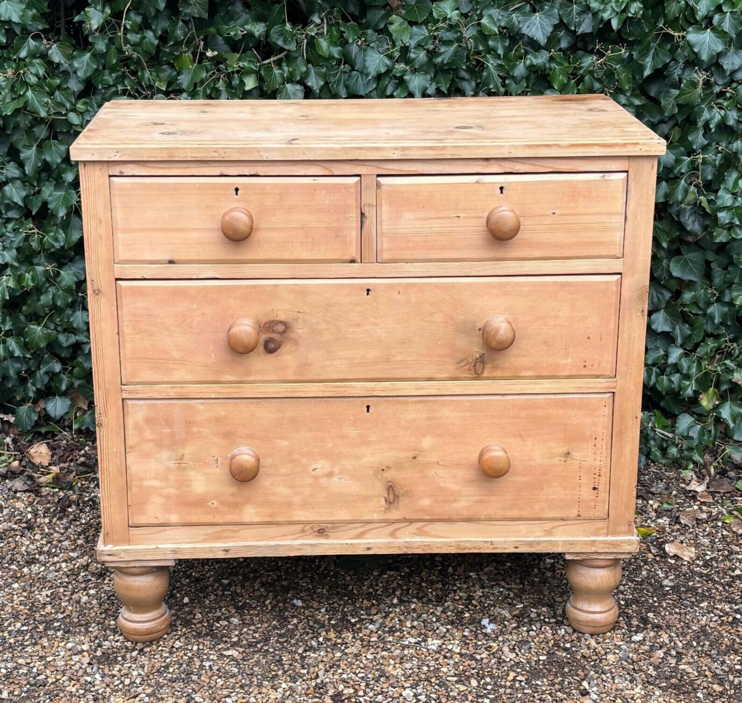 Vintage 19th Century Victorian Pine Chest Of Drawers