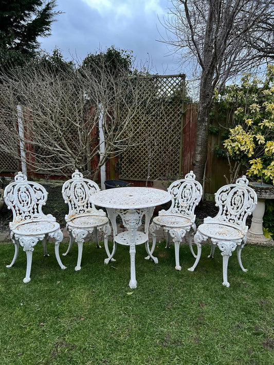 Victorian Crown Cast Iron Patio Set
