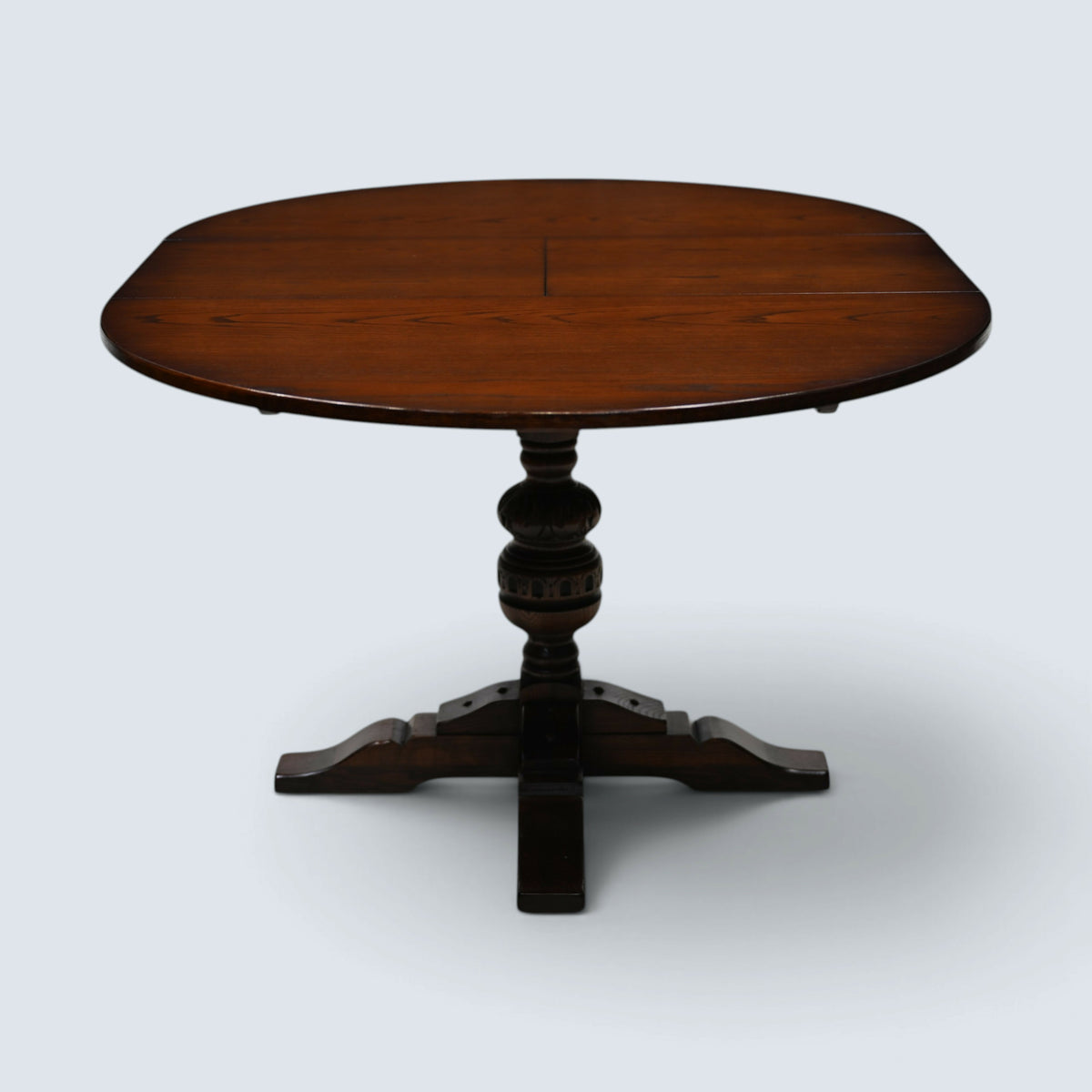 Old Charm Hunsdon Extending Pedestal Dining Table Tudor Brown FREE UK Delivery*