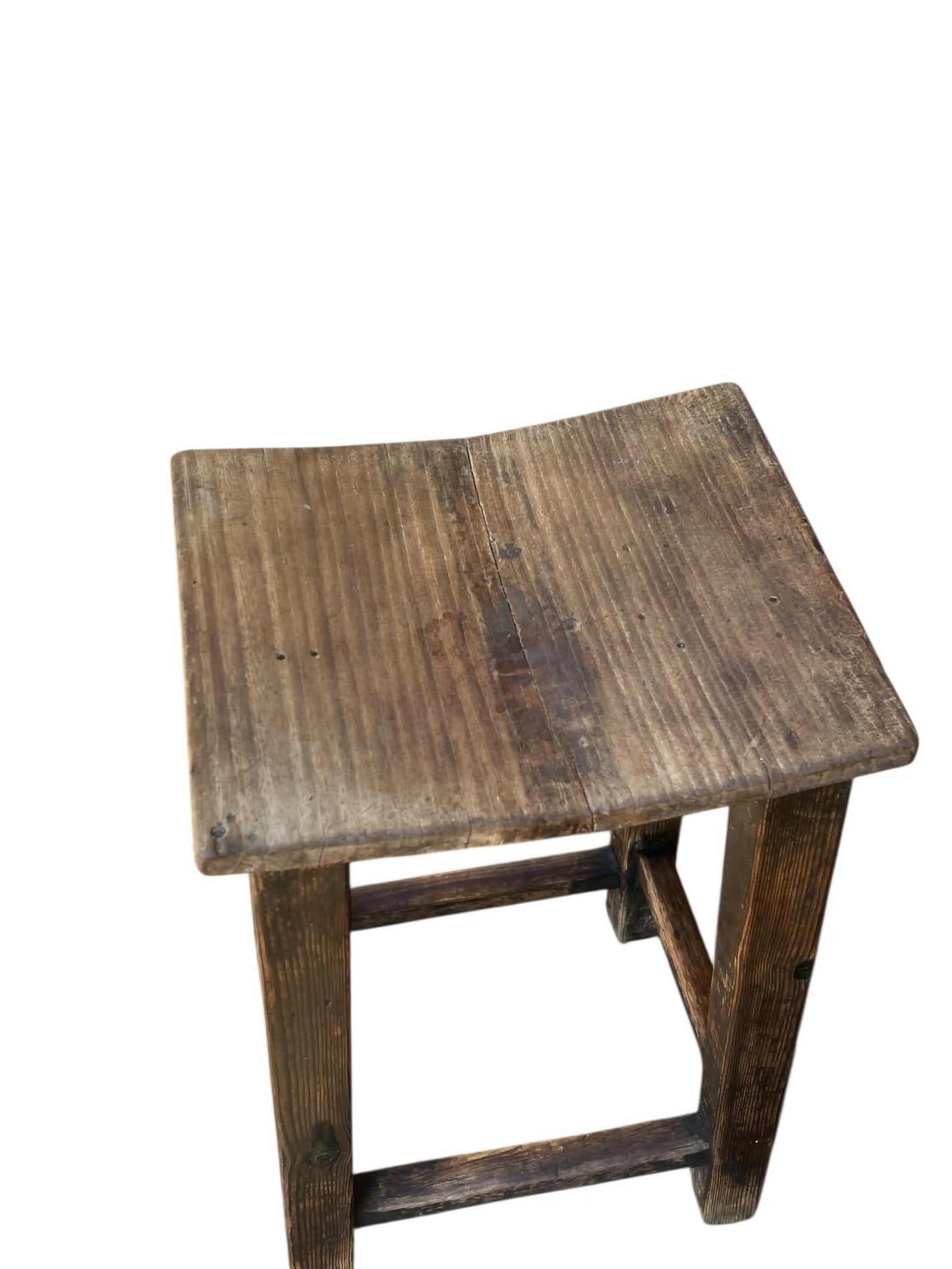 Antique rustic workshop stool