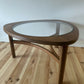 Mid Century Teak Astro Coffee Table Vintage Teak and Glass Table