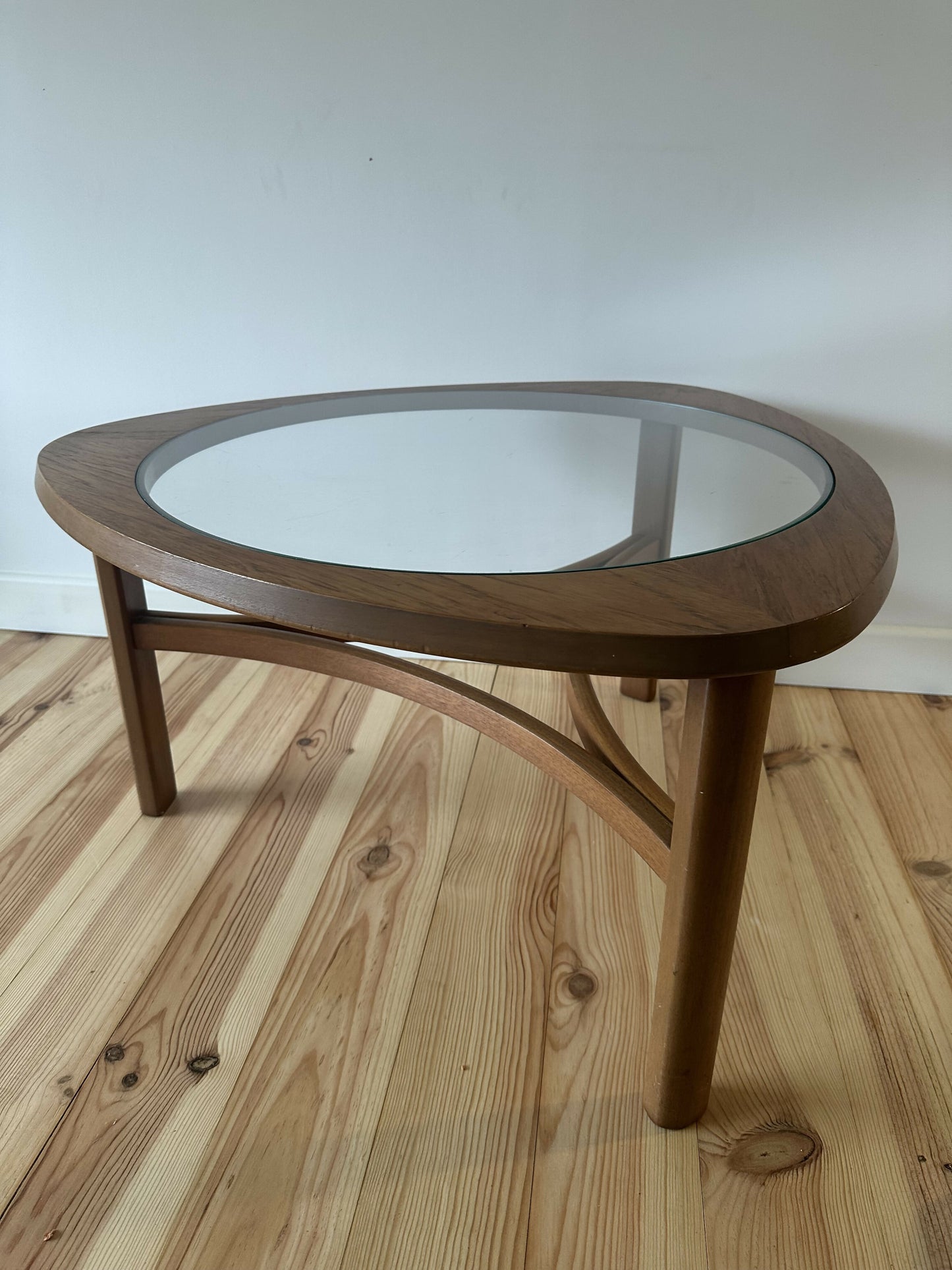 Mid Century Teak Astro Coffee Table Vintage Teak and Glass Table
