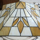 Art Deco Tiffany style Pendant Lampshade Gold and White.