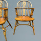 A Good Quality Pair of Ash Low Back Windsor Armchairs