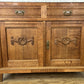 Cabinet Antique French Style Marble Top Oak Sideboard Carved Cupboard LOT 6284