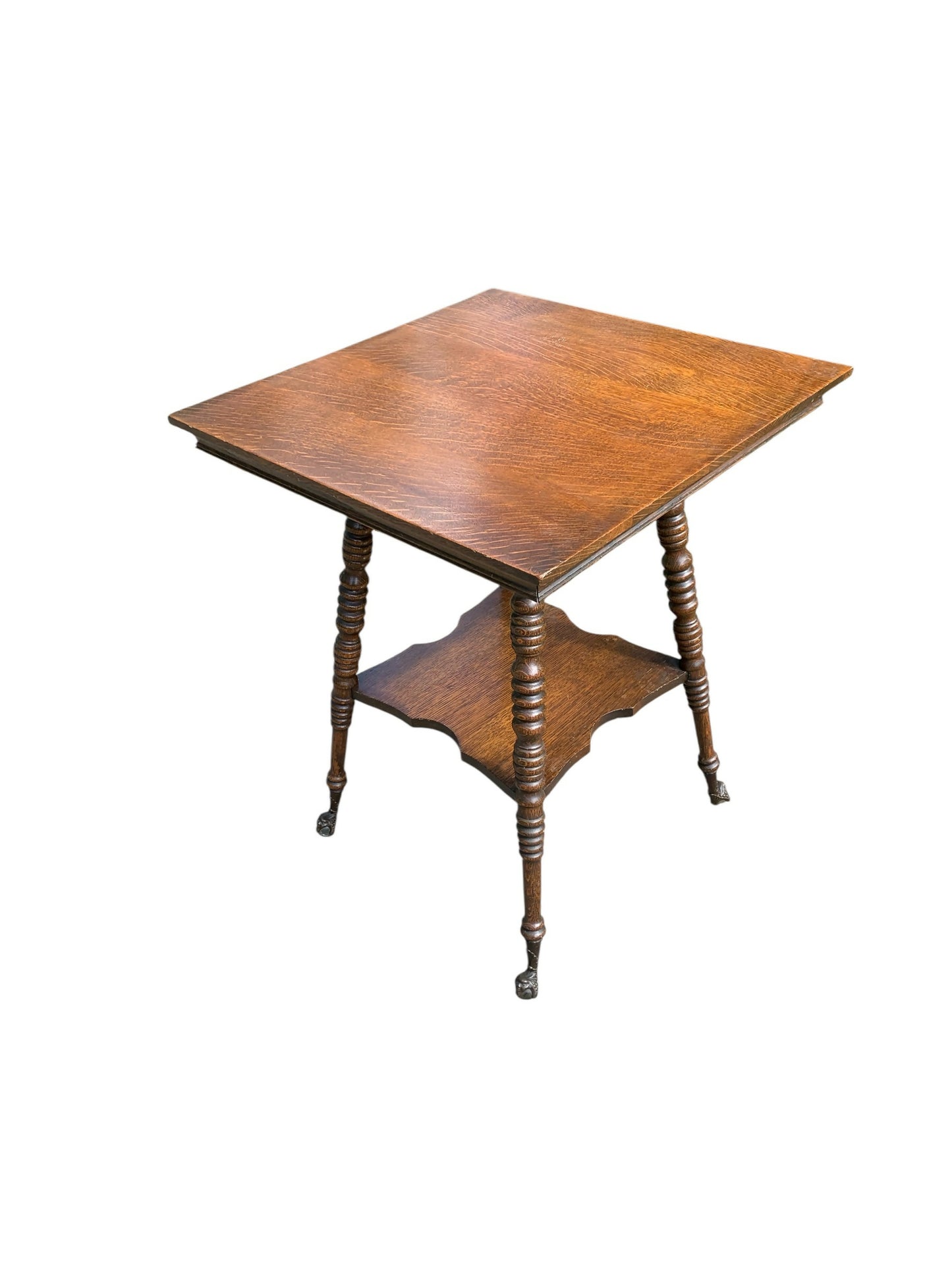 Antique 19th Oak claw foot parlour table