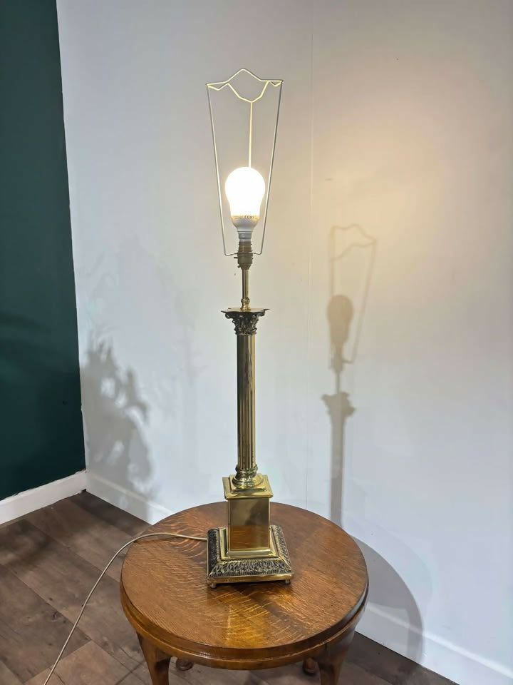 Brass Corinthian Table Lamp