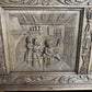 French Carved Oak Tavern Scene Bench