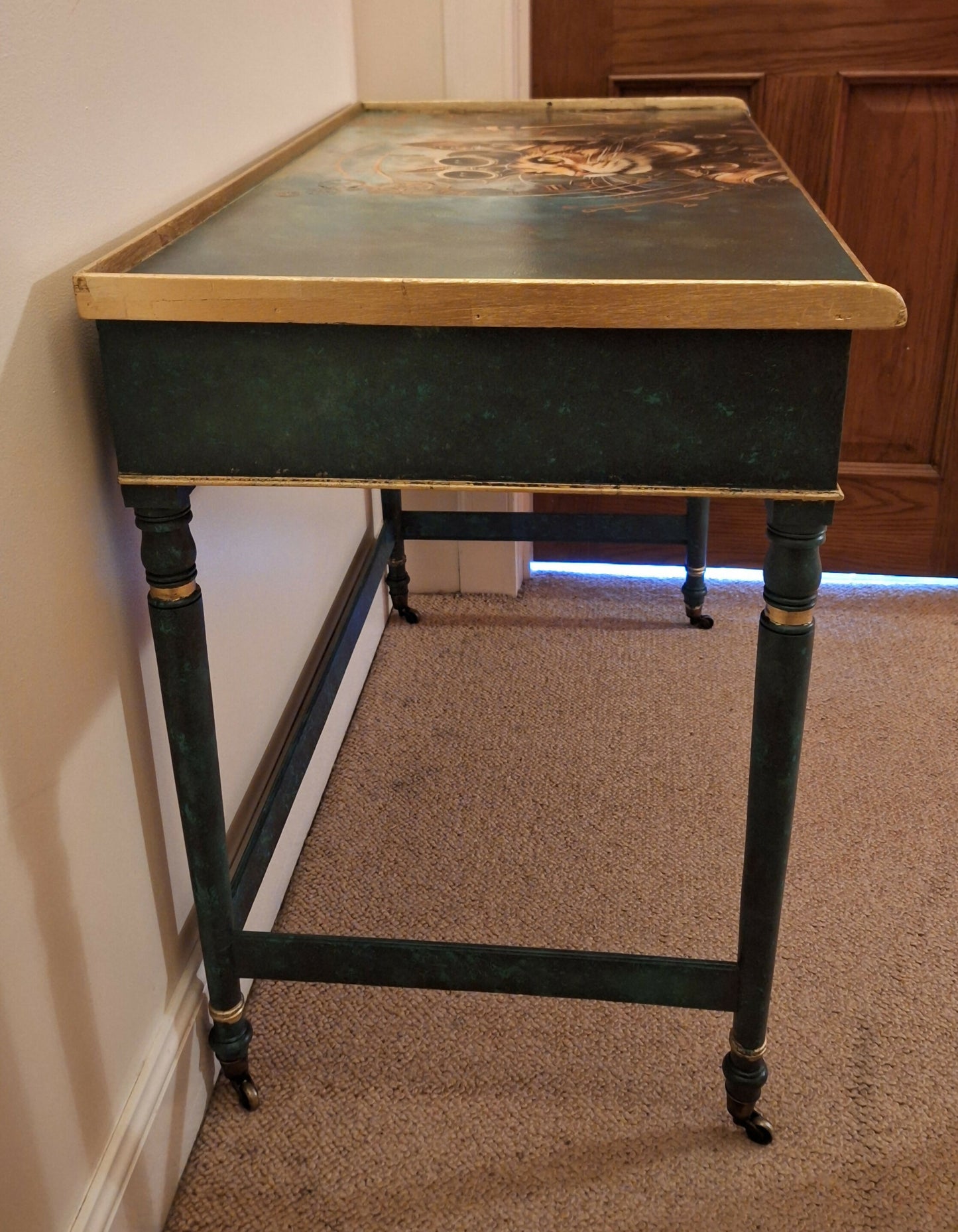 “Captain Kitty” Victorian Ladies Mahogany Writing Desk