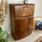 Art Deco Petite Walnut Cocktail Cabinet