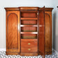 Antique Triple Mahogany Fitted Wardrobe Breakfront Victorian