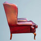 Queen Anne High Back Chesterfield Leather Armchair