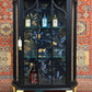Vintage Black Drinks Cabinet | Tropical Leopard Statement Display Cabinet
