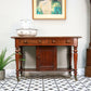 Victorian Mahogany Antique Side Table Wash Stand on Castors