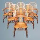 Set of Six Ash & Elm Broad Arm High Back Windsor Armchairs