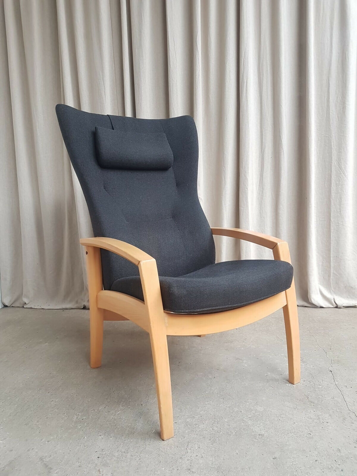 Vintage Mid Century Design Danish Beech Recliner Chair Farstrup Scandi Retro R266