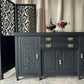 Painted Antique Sideboard Victorian Sideboard Heavily Carved Commission Order