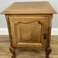 Pair of Bedside Tables Vintage French Louis Style Oak Nightstands Cabinets LOT 6309