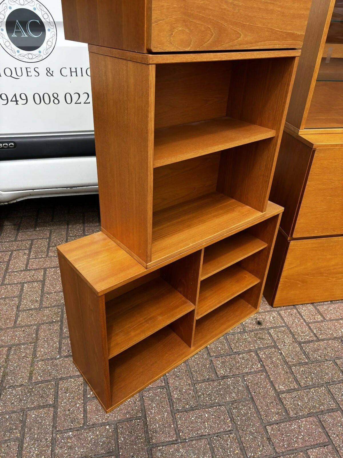 Mid Century 13 Pieces Of Floating Cabinets Vintage Display Cabinet, Shelves & Drawers