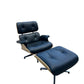 Mid century 1970’s Italian Eames style lounge chair and Ottoman by Cofemo