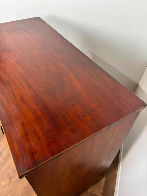 Victorian Mahogany Inlaid Secretaire Chest of Drawers