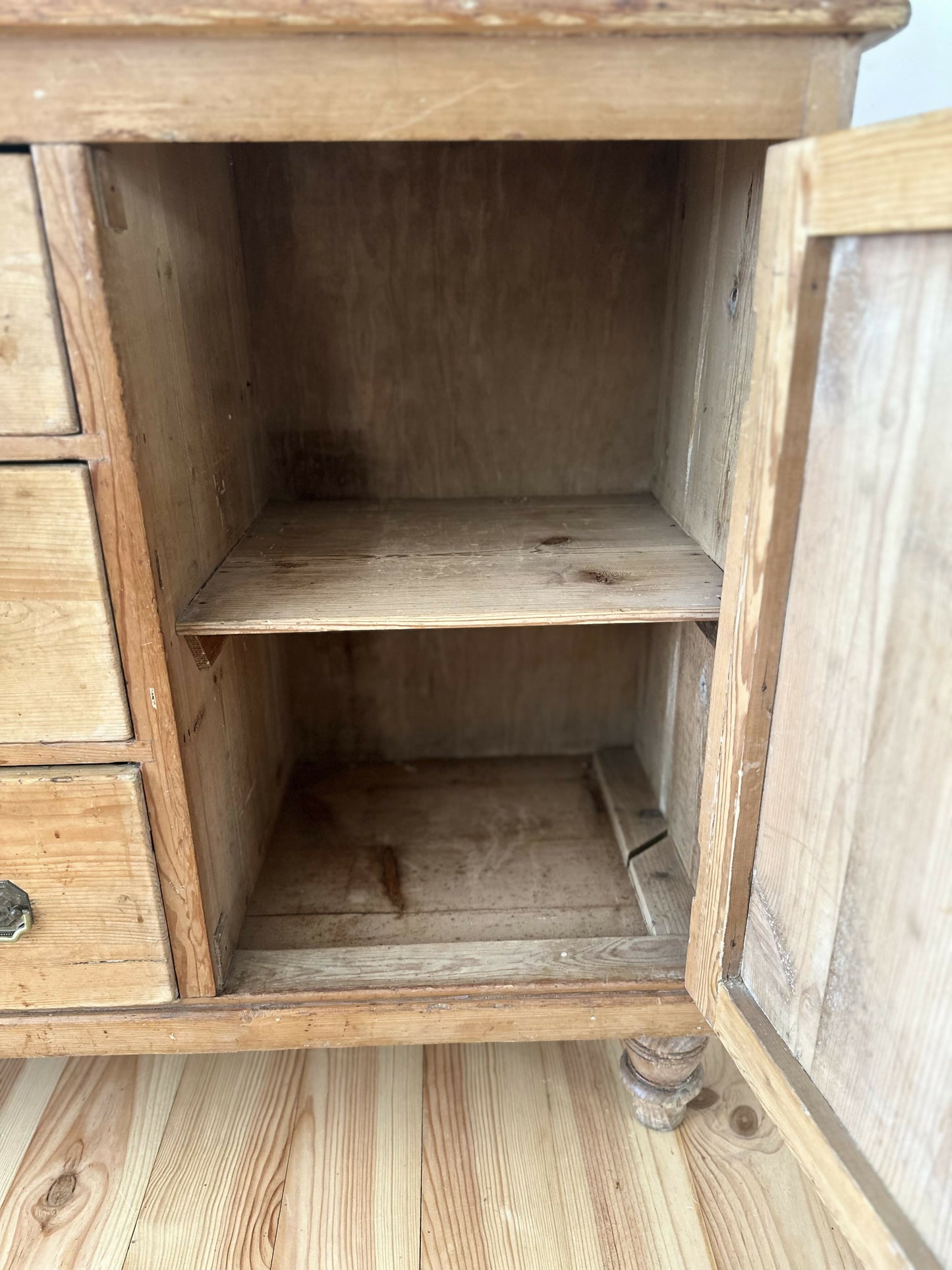 Antique Victorian Pine Sideboard, Rustic Chiffonier, Vintage Dresser, Old Patina Storage Cabinet, English Country Farmhouse Furniture