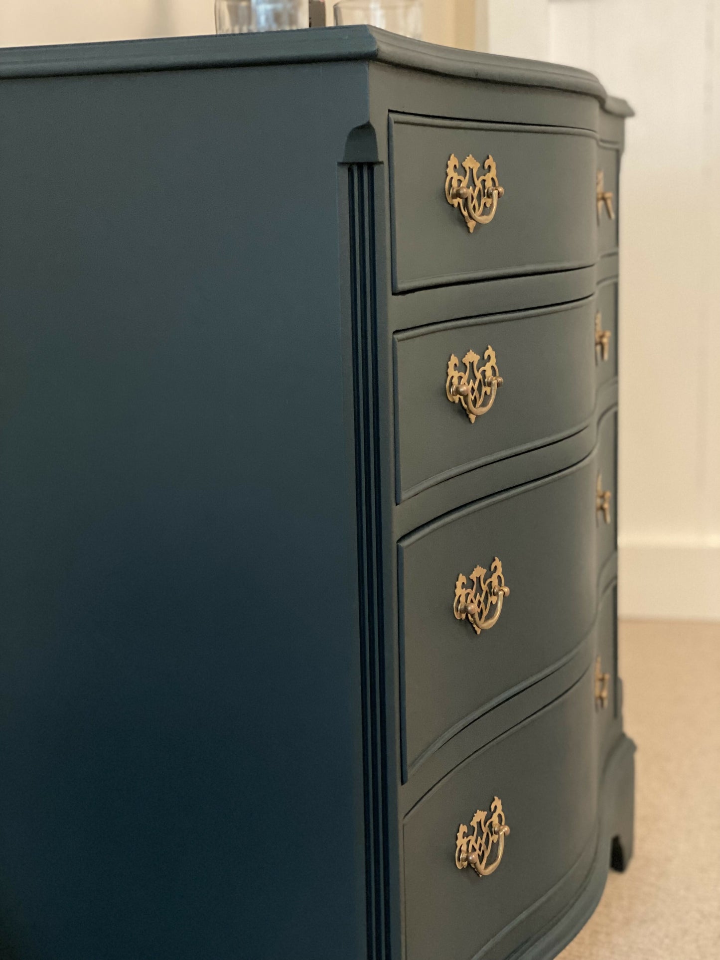 Antique Bow Fronted Chest of Drawers
