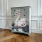 Vintage Stag sage green chest of drawers decoupage tallboy
