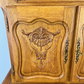 Cabinet Vintage French Style Oak Carved Storage Drawers Cupboard LOT 3753