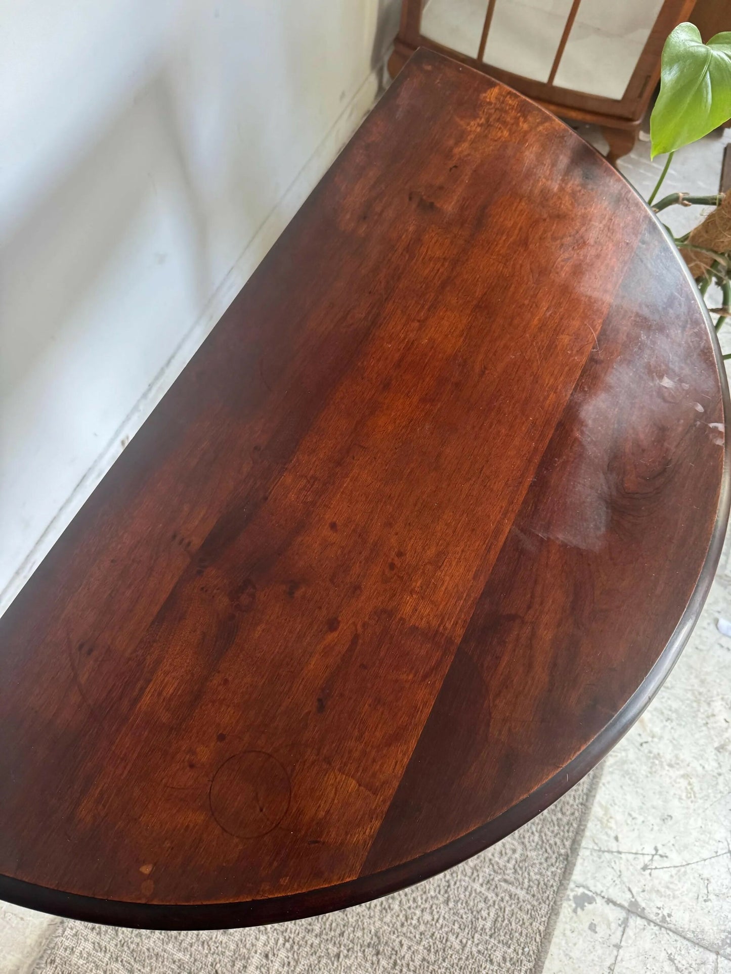 Mid Century Retro Vintage Table Hallway Console Half Moon