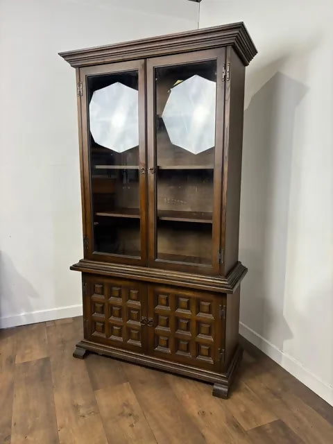 ‘Younger’ Oak Display Bookcase Cabinet