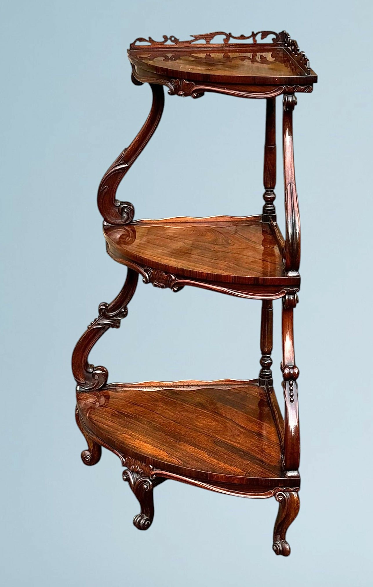 Victorian Rosewood Corner Whatnot