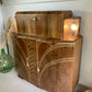 Large Art Deco Walnut Cocktail Cabinet with Design