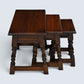 Old Charm Nest of 3 Tables Tudor Brown Finish Model 1494 FREE* UK Delivery
