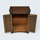Old Charm Linenfold Cupboard Bedside Cabinet 2 Door Tudor Brown FREE DELIVERY*