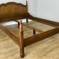 Bed Vintage French Style Oak King Size Bed Frame Carved Headboard LOT 6377
