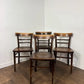 Vintage Set of Four Oak Ladder Back Dining Chairs - Bentwood Style