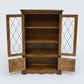 Old Charm Vintage Display Cabinet Bookcase 2 Shelves Carvings FREE UK Delivery