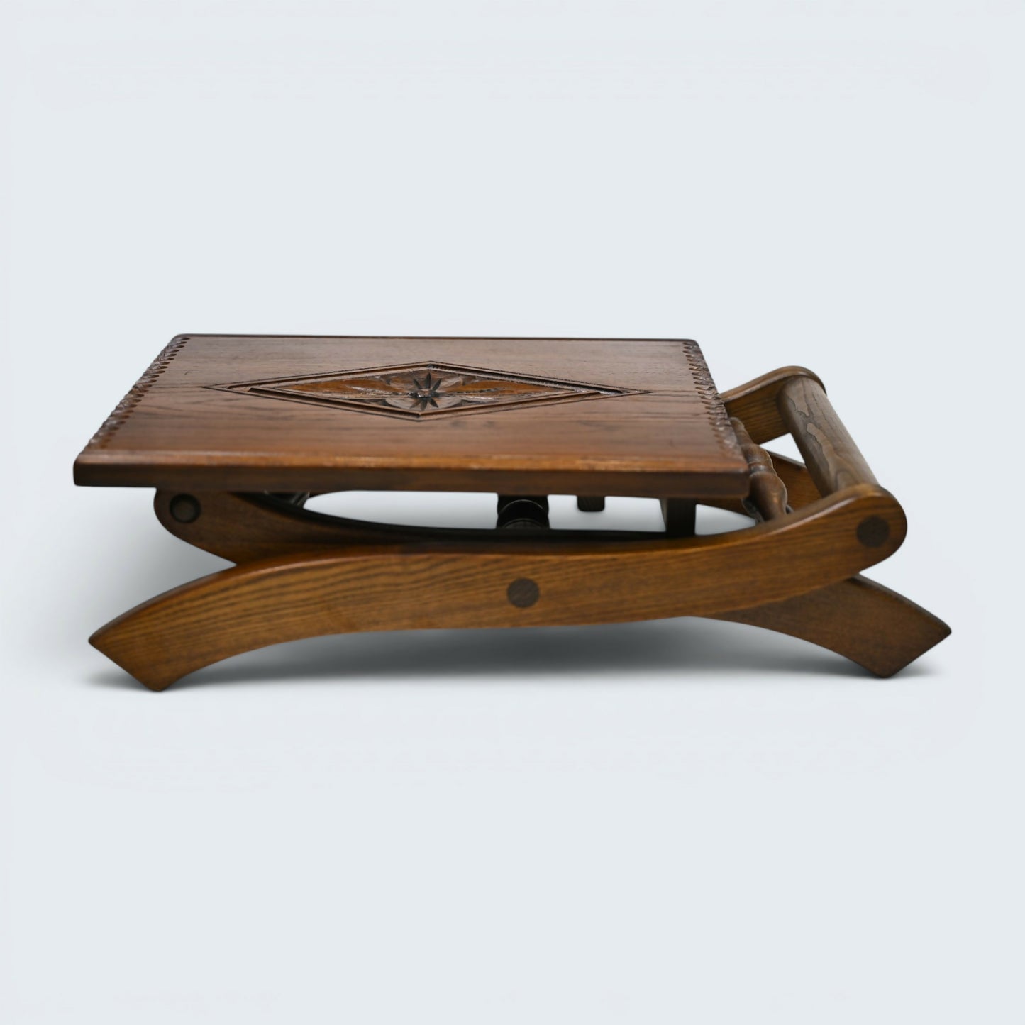 Old Charm Oak Folding Stool Coffee /Side Table FREE UK Delivery