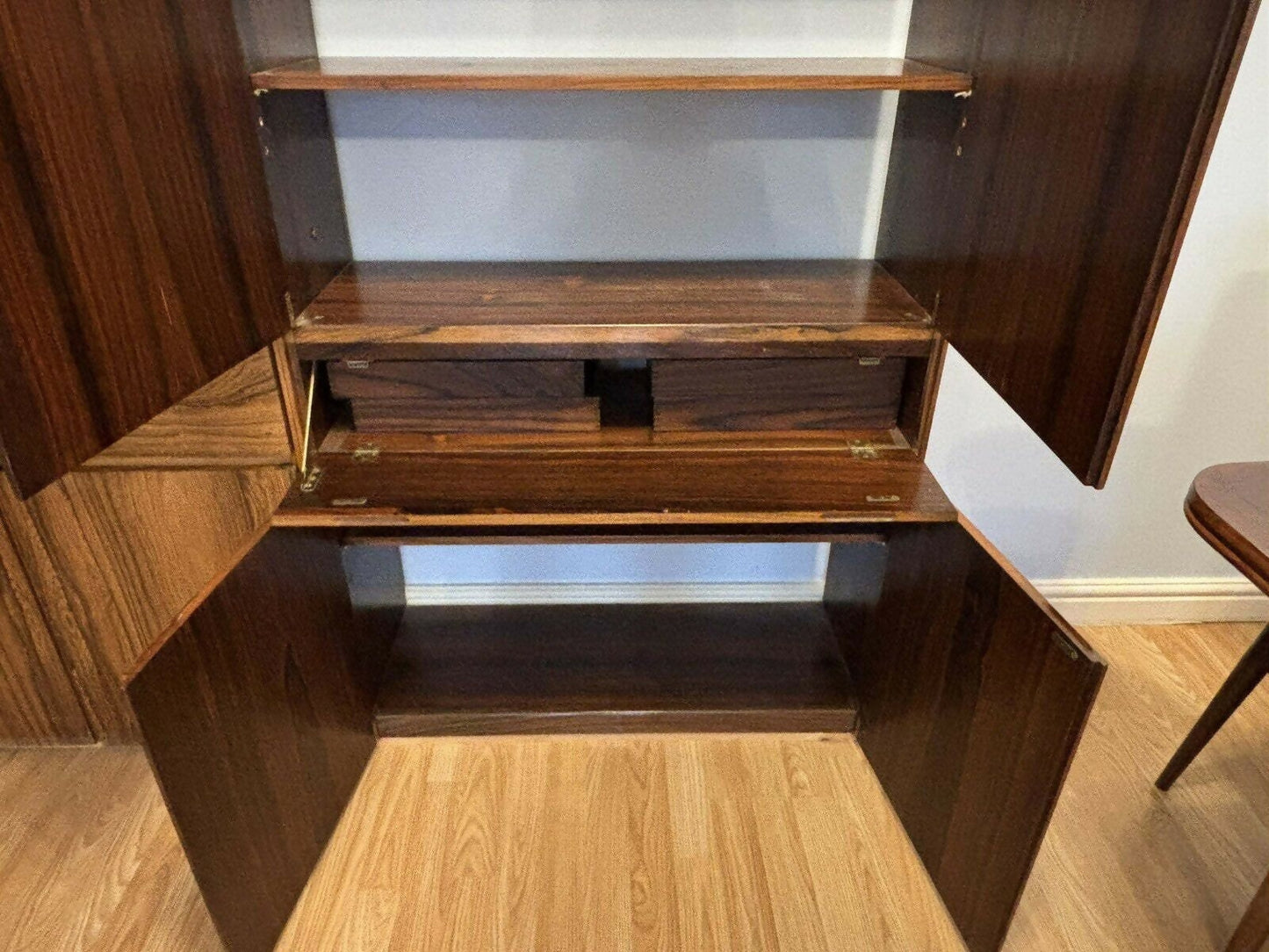 Vintage Archie Shine Rosewood Cocktail Cabinet, Drinks Display Cabinet, Shelves & Cupboards
