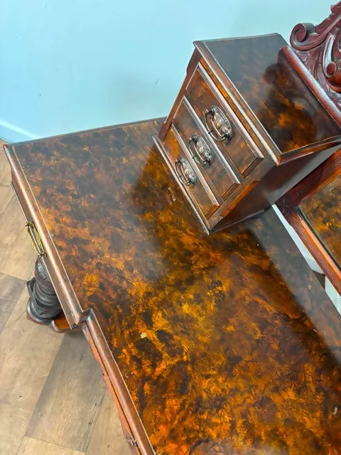 Victorian Burr Walnut Duchess Dressing Table
