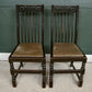 6 x Ebonised Oak Dining Chairs with Drop in Seats