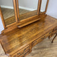 Dressing Table with Mirror Vintage French Louis Oak Vanity Table Makeup LOT 6600