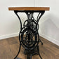 Vintage Oak Cast Iron Rectangular Centre Table on Treadle Base