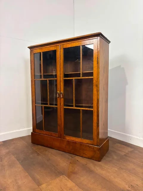Arts & Crafts / Liberty & Co. Influenced Oak Glazed Bookcase
