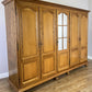 Wardrobe Vintage French Style Oak Five Door Mirrored Carved Armoire LOT 6517